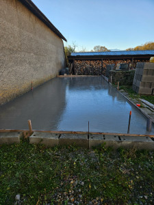 Photo de galerie - Préparation coffrage, ferraillage, coulage construction, cabanon