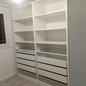 Photo de galerie - Montage de dressing pax IKEA 