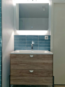 Photo de galerie - Réalisation salle de bain complète suite à suppression baignoire 