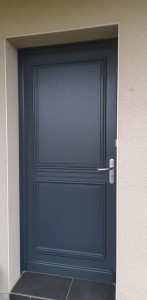 Photo de galerie - Peinture porte d entré gris anthracite 