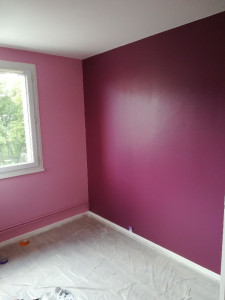 Photo de galerie - Peinture finition murs 2 couleurs différentes 