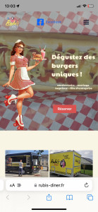 Photo de galerie - Rubi’s diner, Site internet + SEO google buisness