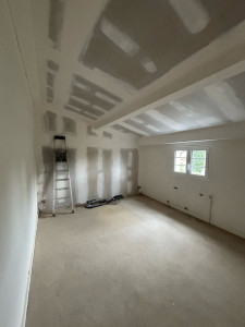 Photo de galerie - Plafonds rampant, doublage, bandes