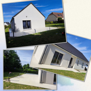 Photo de galerie - Réalisation dalle béton 85 m² 
décaissement, empierrement, coffrage, ferraillage, beton