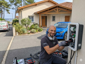 Photo de galerie - Pose Borne de recharge électrique pour un particulier sur Arcachon