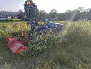 Photo de galerie - Broyage d' herbe .
