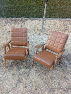 Photo de galerie - Restauration complète de deux fauteuils années 60