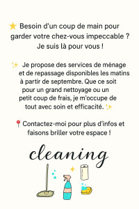 Photo de galerie - Ménage, repassage, vitres, sols… 