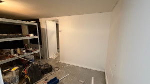 Photo de galerie - Création cloison, sous-sol terminée