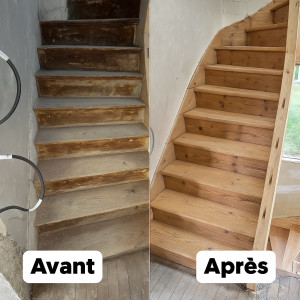 Photo de galerie - Sablage d’un escalier 