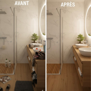 Photo de galerie - Une SDB rangée et nettoyée AVANT-APRES