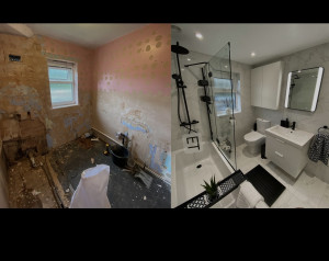 Photo de galerie - Avant/Apres  SDB