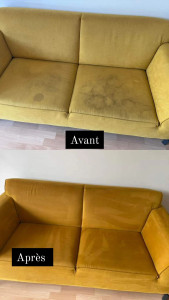 Photo de galerie - Nettoyage en profondeur d'un canapé 