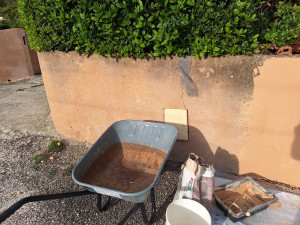 Photo de galerie - Réfection crépi d'un mur.
Photo avant intervention. 