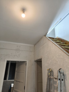 Photo de galerie - J'ai coupé la cloison pour avoir plus de luminosité, toile enduite sur les murs 