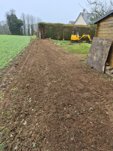Photo de galerie - Haie arraché, nettoyage avant implantation de clôture 