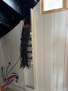 Photo de galerie - Tirage des câble villa surprise soulac … juste avant de posé le tableau électrique 