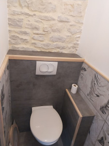 Photo de galerie - Wc suspendu avec faïence 