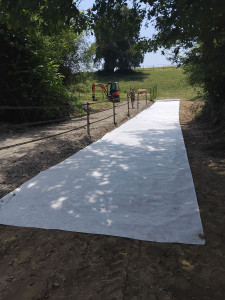 Photo de galerie - Pose geotextil 