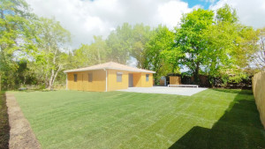 Photo de galerie - Pose de gazon de placage naturel 