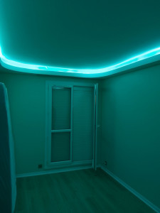Photo de galerie - Faux plafond arrondi avec Led 