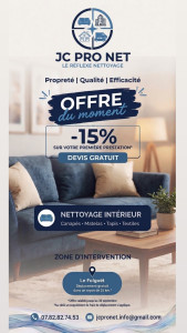 Photo de galerie - Offre de lancement nettoyage intérieur textile 