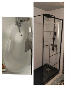 Photo de galerie - Remplacement baignoire Par une douche 