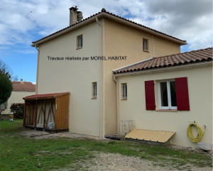 Photo de galerie - Façades âpres préparations, Peintures façades et volets 