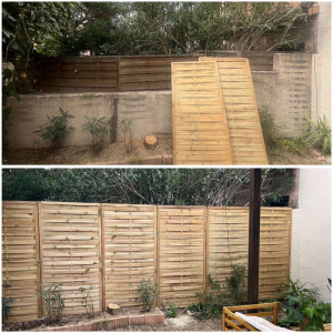 Photo de galerie - Pose de panneaux,avant et après 