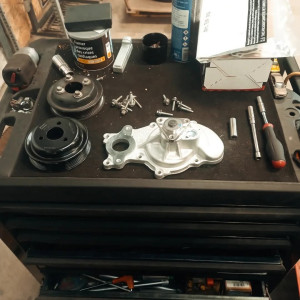 Photo de galerie - Remplacement pompe a eaux sur Ford mustang v6 2017