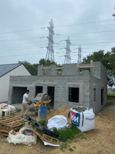 Photo de galerie - Construction une maison sur Cordomais en cours de construction 
