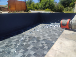 Photo de galerie - Pose de liner en PVC armé