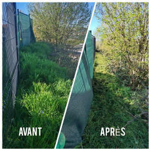 Photo de galerie - Bordure 30m rotofil sur 50cm de largeur sur pente 