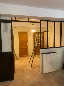 Photo de galerie - Création de verrière coulissante plus verrière châssis fixes Plus pause plus Placot