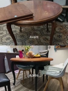 Photo de galerie - Rénovation d'une ancienne table à manger 