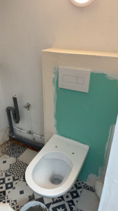 Photo de galerie - Pose Wc suspendu + placo 