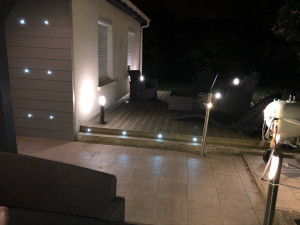 Photo de galerie - Création d éclairage sur deux terrasses fonctionnement domotique 