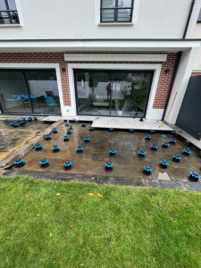 Photo de galerie - Réalisation de pose de terrasse en dalle 