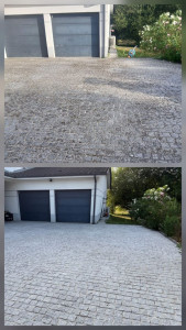 Photo de galerie - Nettoyage d'un parking pavés au Karcher.
valorisation de l'extérieur 