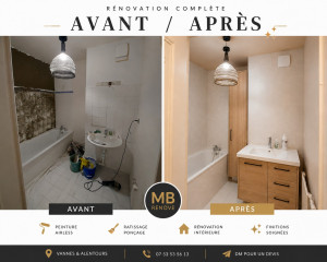 Photo de galerie - ✨ Transformation complète pour ce projet de rénovation intérieure.
Un espace daté repensé avec une ambiance plus moderne, lumineuse et chaleureuse.

✔️ Dépose complète
✔️ Préparation des supports
✔️ Pose du sol
✔️ Peinture & finitions
✔️ Mobilier et optim