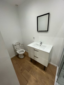 Photo de galerie - Installation meuble vasque 