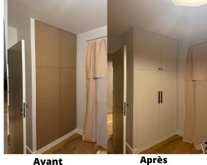 Photo de galerie - Fabrication des portes de Placard sur mesure avec finition