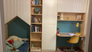 Photo de galerie - Création agencement meuble et bureau chambre d enfant