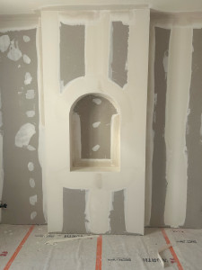 Photo de galerie - Réalisation d’une niche arrondi 