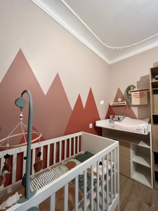 Photo de galerie - Création chambre bébé (peinture, montage des meubles,…)