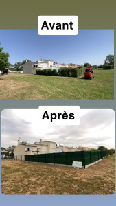 Photo de galerie - Pose cloture rigide 