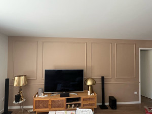 Photo de galerie - Création de cadres décoratif (découpe et pose des baguettes)+ mise en peinture 