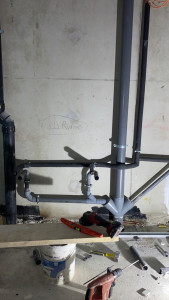 Photo de galerie - Plomberie encastré, évacuation + eau froide (avant cloison)