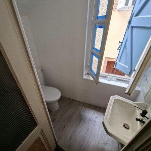 Photo de galerie - Peinture et parquet pour ces petits wc