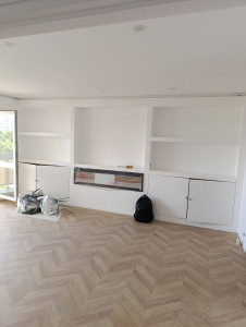 Photo de galerie - Une bibliothèque en en plaque de plâtre 